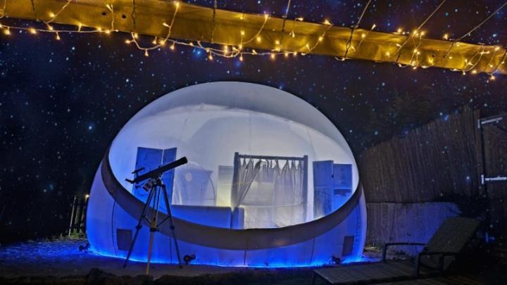 Hotel Burbujas Astronomicas Albarari Sanxenxo Esterno foto