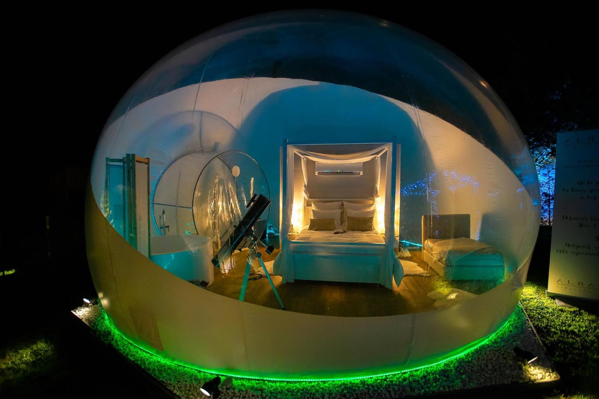 Hotel Burbujas Astronomicas Albarari Sanxenxo Esterno foto