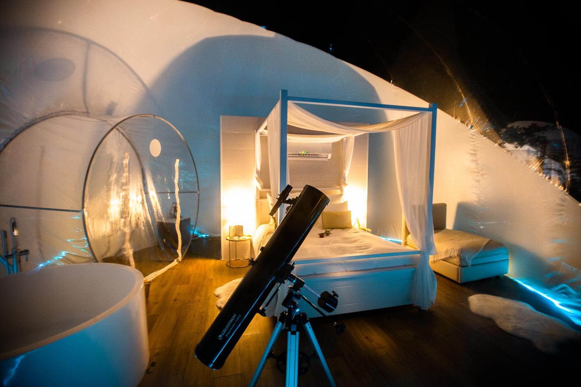 Hotel Burbujas Astronomicas Albarari Sanxenxo Esterno foto